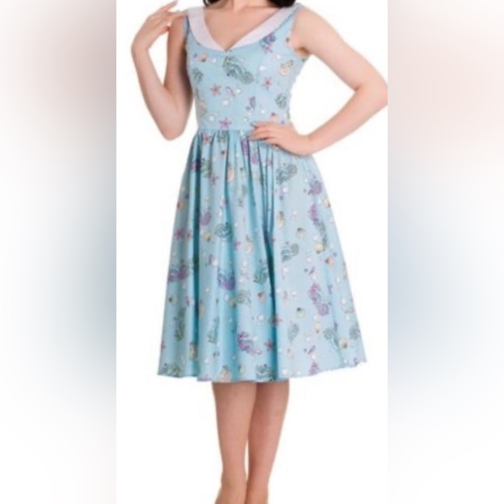 Hell Bunny Light Blue Under The Sea Dress